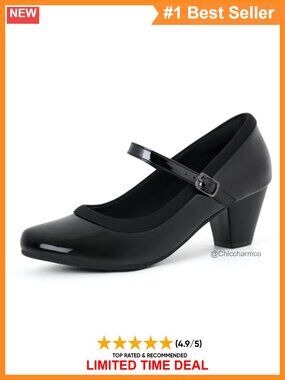 Mary Jane Orthopedic Dress Shoes Faux Leather Bunion Comfort Pump